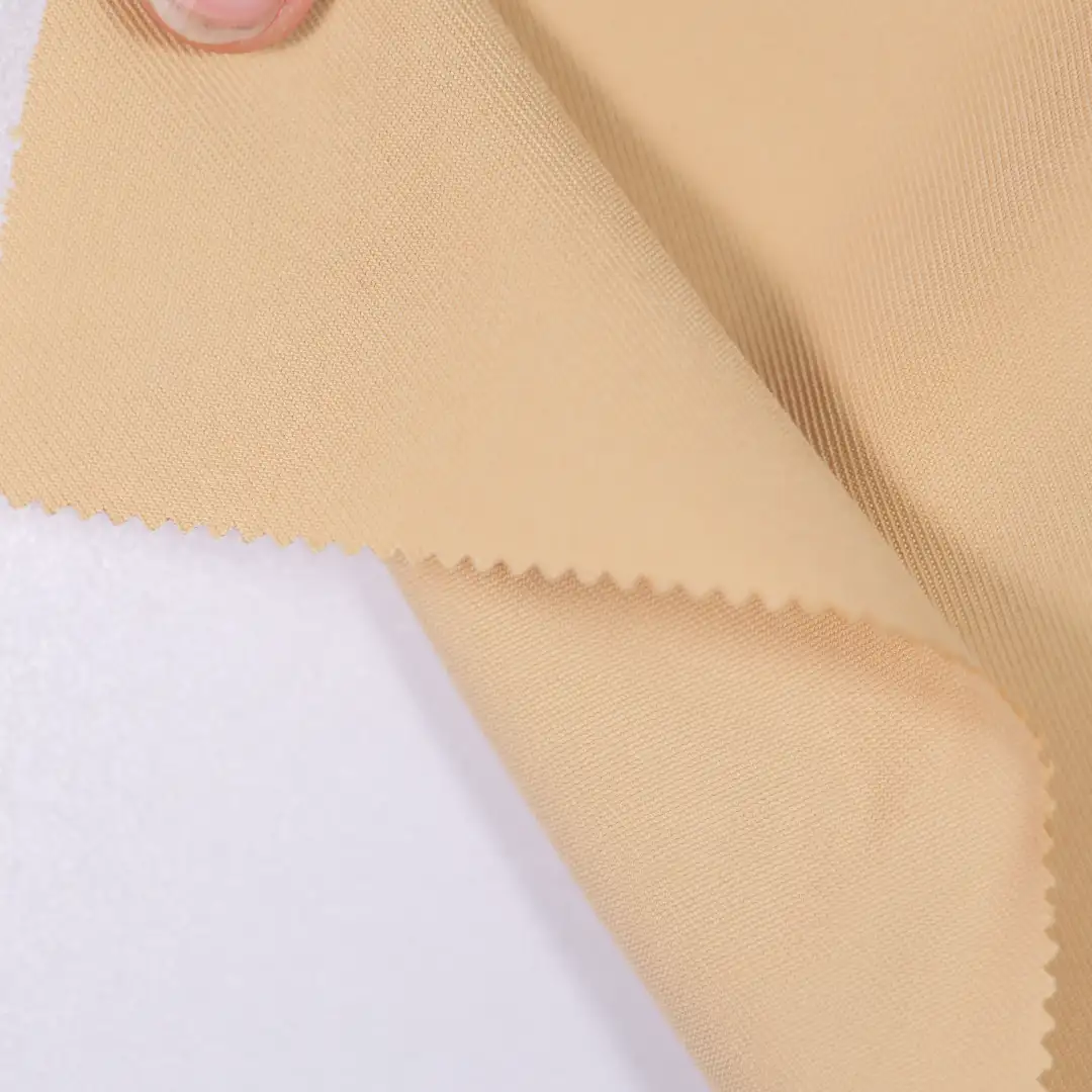 China Fabric for Blazer,Trench Coat Polyester/Rayon Twill Woven Blended Fabric Lenzing Viscose Polyester brown color buy from China wholesaler bulk order at wholesale price free worldwide shipping Alibaba