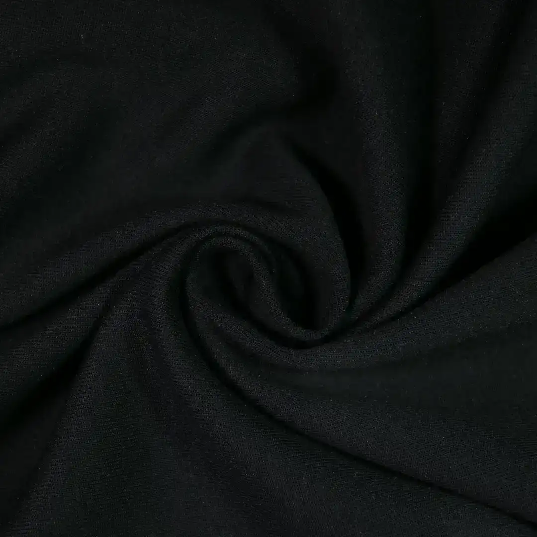 China Fabric for T-Shirt,Ruffle Shirt Dress,Strap Midi Dress Interlock Knit Fabric Cotton Polyester black color buy from China wholesaler bulk order at wholesale price free worldwide shipping Alibaba