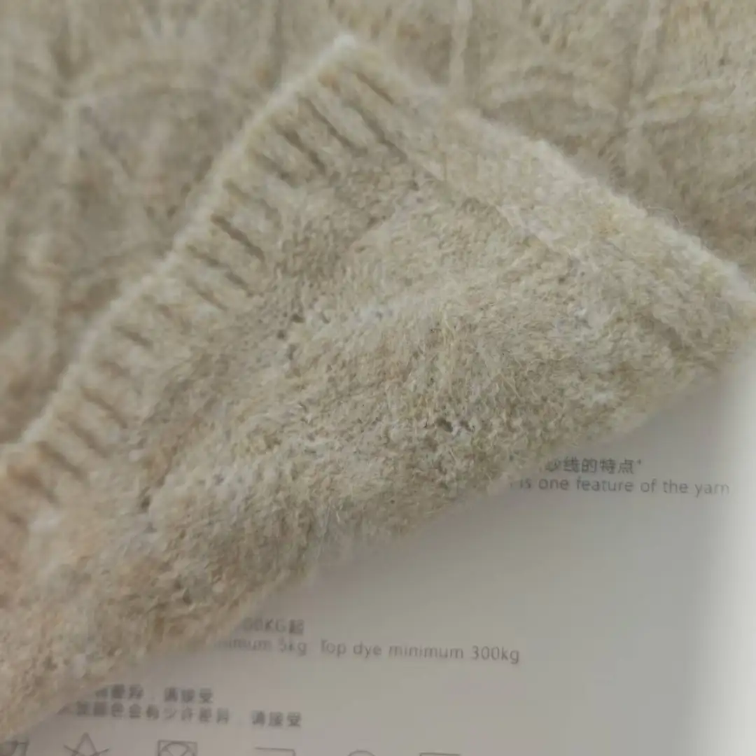 China Yarn for Open Cardigan (Sweater),Full-Zipper Cardigan (Sweater),Half-Zipper Cardigan (Sweater),Shirt Long Sleeve Button (Sweater) Mossy Yarn Fancy Yarn Acrylic Nylon Wool Alpaca Spandex light tan color buy from China wholesaler bulk order at wholesale price free worldwide shipping Alibaba