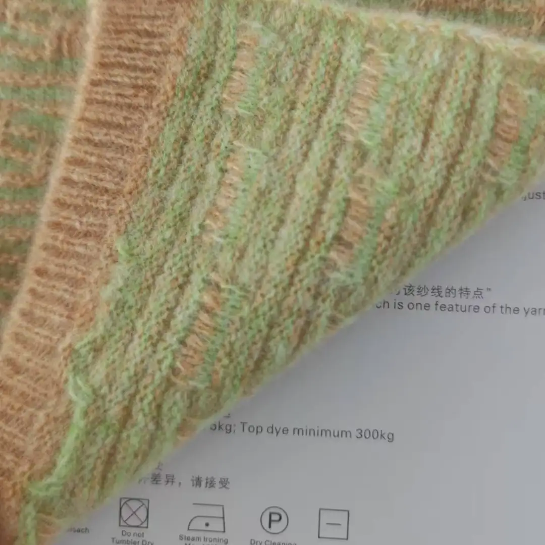 China Yarn for Open Cardigan (Sweater),Full-Zipper Cardigan (Sweater),Half-Zipper Cardigan (Sweater) Mossy Yarn Fancy Yarn Wool Polyester yellow，green color buy from China wholesaler bulk order at wholesale price free worldwide shipping Alibaba