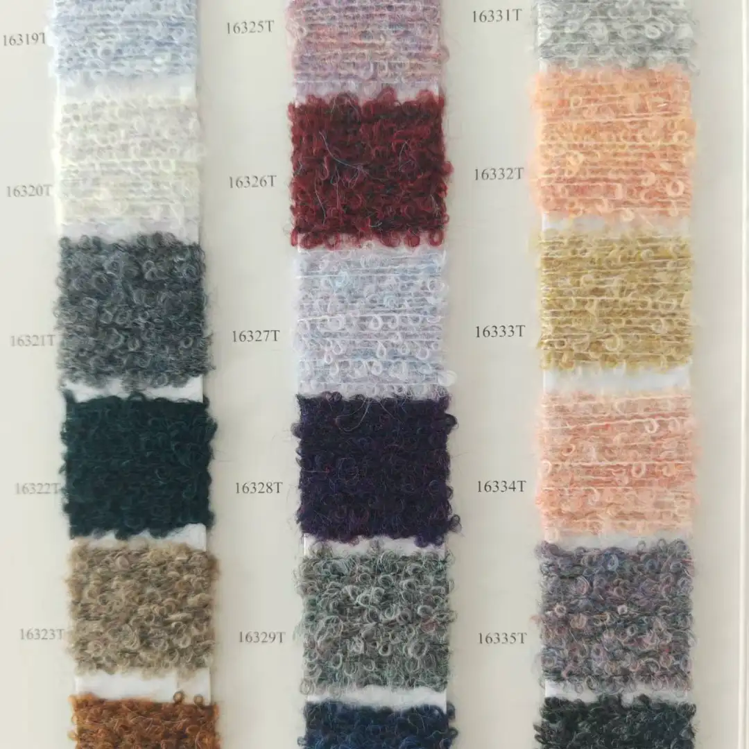 China Yarn for Full-Zipper Cardigan (Sweater),Half-Zipper Cardigan (Sweater),Shirt Long Sleeve Button (Sweater) Boucle Yarn Fancy Yarn RWS Wool Recycled Polyester Gray color buy from China wholesaler bulk order at wholesale price free worldwide shipping Alibaba