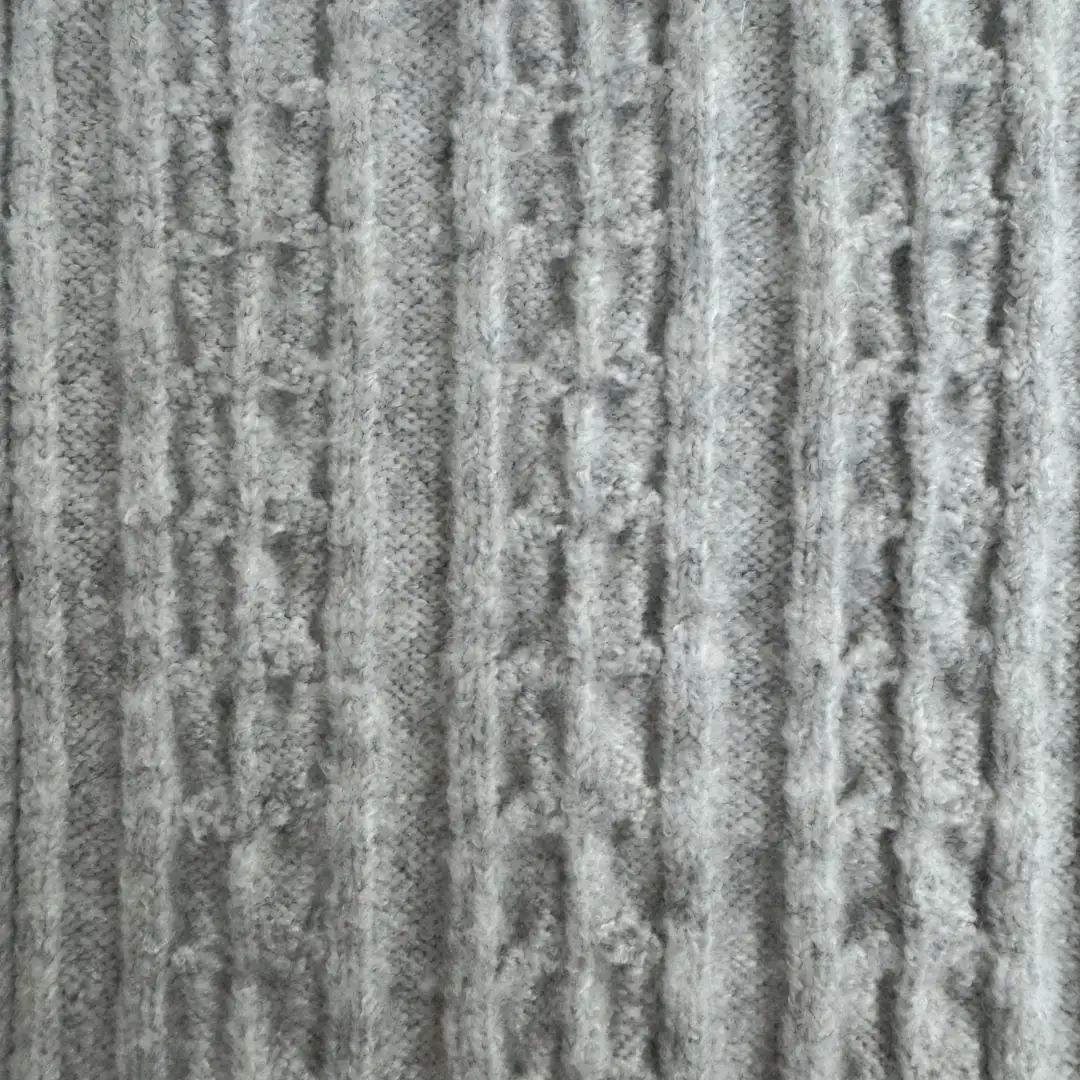 China Yarn for Ladies Vest (Sweater),Men’s Vest (Sweater),Open Cardigan (Sweater),Full-Zipper Cardigan (Sweater),Crew Neck Pullover (Sweater),Crop Top Pullover (Sweater),Hoodie  (Sweater) Mossy Yarn Fancy Yarn Recycled Polyester Polyester Spandex Gray color buy from China wholesaler bulk order at wholesale price free worldwide shipping Alibaba