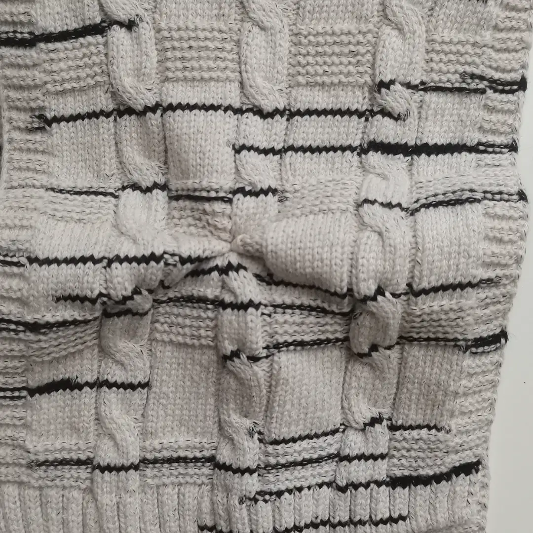 China Yarn for Open Cardigan (Sweater),Full-Zipper Cardigan (Sweater),Knitted Jacket (Sweater),Round Neck Pullover (Sweater) Tubular Tape Yarn Fancy Yarn Cotton Polyester White+Black color buy from China wholesaler bulk order at wholesale price free worldwide shipping Alibaba