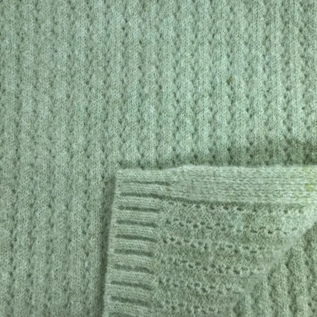 China Yarn for Ladies Vest (Sweater),Men’s Vest (Sweater),Open Cardigan (Sweater),Half-Zipper Cardigan (Sweater),Round Neck Pullover (Sweater),Crew Neck Pullover (Sweater),Crop Top Pullover (Sweater) Mossy Yarn Fancy Yarn Polyester Acrylic Wool Spandex Green color buy from China wholesaler bulk order at wholesale price free worldwide shipping Alibaba