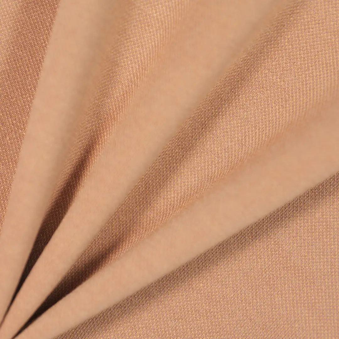 China Fabric for Jackets Jacquard Knit Fabric Polyester Rayon brown color buy from China wholesaler bulk order at wholesale price free worldwide shipping Alibaba