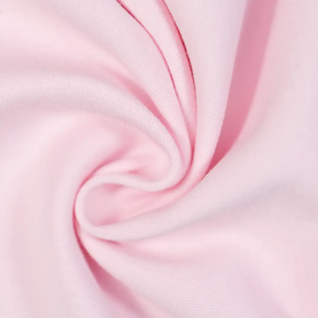 China Fabric for Hoodie,Loungewear Interlock Knit Fabric Cotton Spandex pink color buy from China wholesaler bulk order at wholesale price free worldwide shipping Alibaba