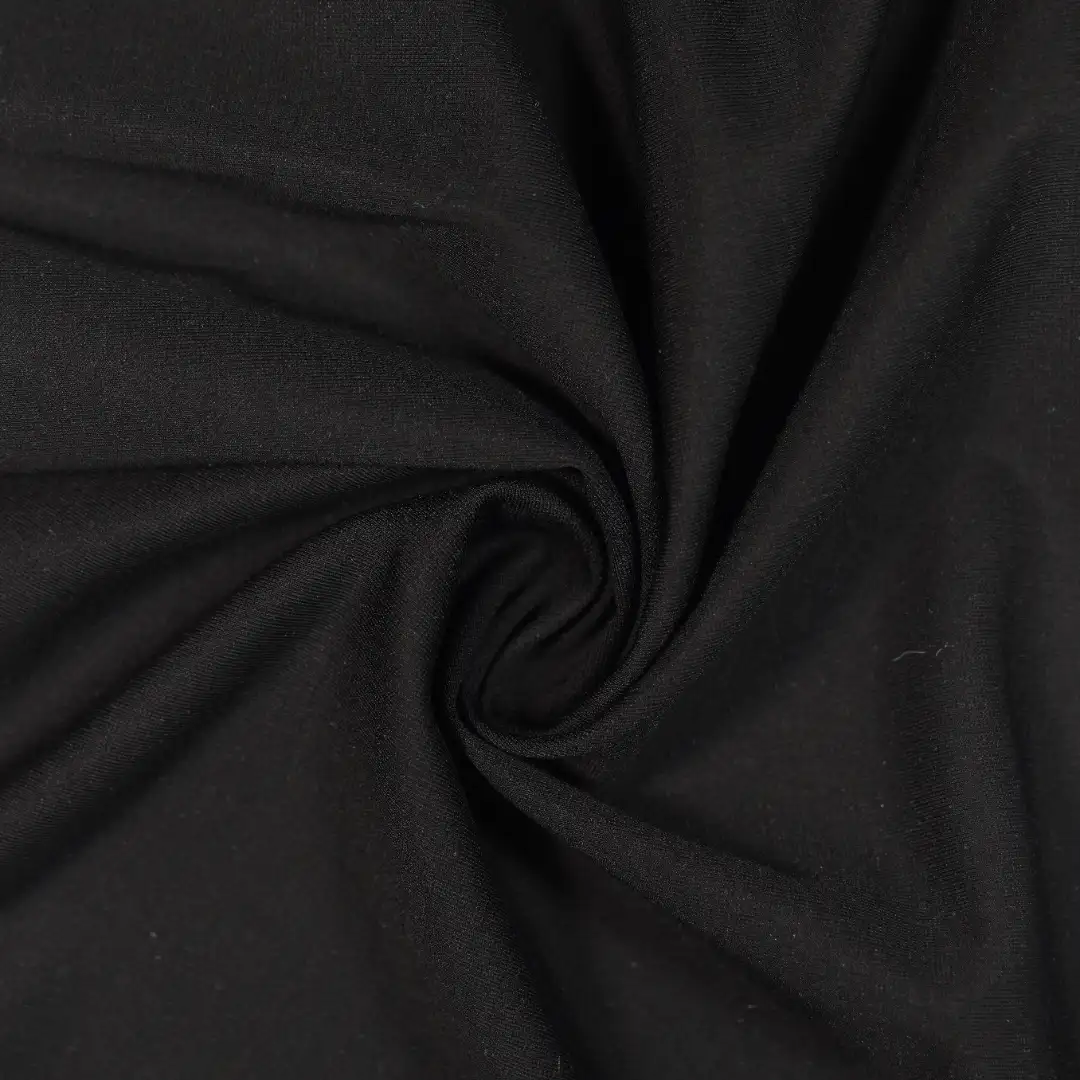 China Fabric for T-Shirt,Polo Shirt,Loungewear Ponte Roma Knit Fabric Rayon Nylon Spandex black color buy from China wholesaler bulk order at wholesale price free worldwide shipping Alibaba