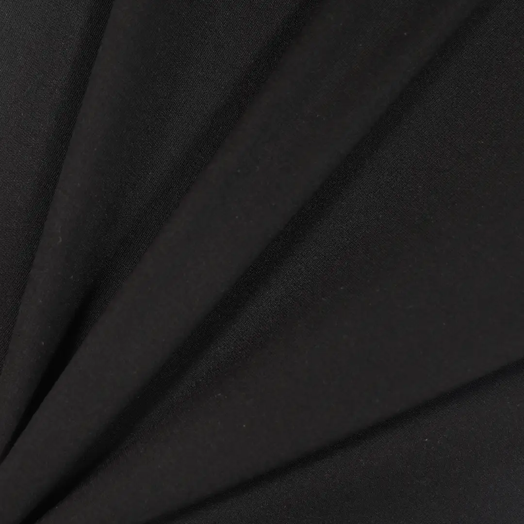 China Fabric for T-Shirt,Polo Shirt,Loungewear Ponte Roma Knit Fabric Rayon Nylon Spandex black color buy from China wholesaler bulk order at wholesale price free worldwide shipping Alibaba