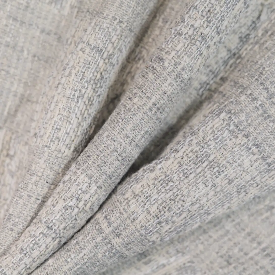 China Fabric for Skirt,Tank Wrap Midi Dress Chanel-Style Fabric Woolen Polyester Rayon Linen grey color buy from China wholesaler bulk order at wholesale price free worldwide shipping Alibaba