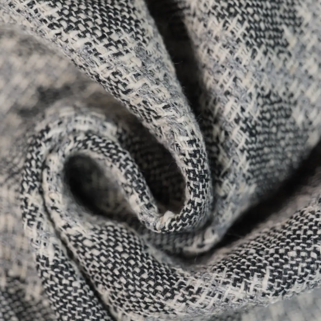 China Fabric for Skirt,Tank Midi Dress Chanel-Style Fabric Woolen Polyester Linen grey color buy from China wholesaler bulk order at wholesale price free worldwide shipping Alibaba