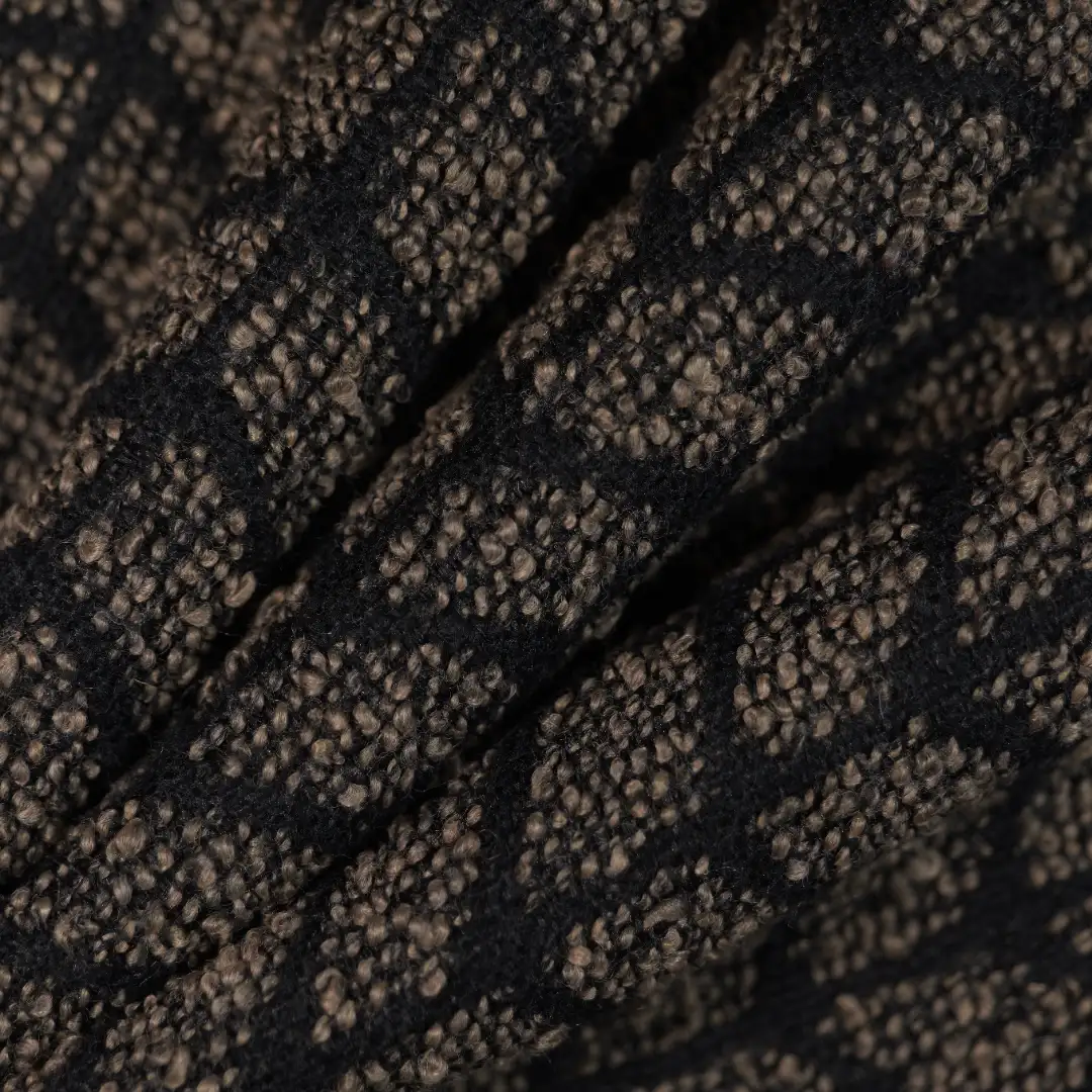 China Fabric for Skirt,Overcoat Chanel-Style Fabric Woolen Polyester dark coffee color buy from China wholesaler bulk order at wholesale price free worldwide shipping Alibaba