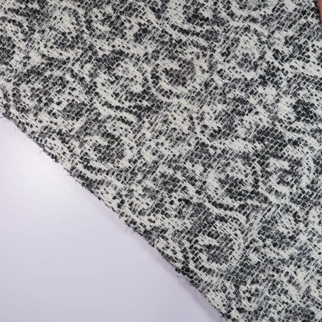 China Fabric for Skirt,Overcoat Chanel-Style Fabric Woolen Polyester grey color buy from China wholesaler bulk order at wholesale price free worldwide shipping Alibaba