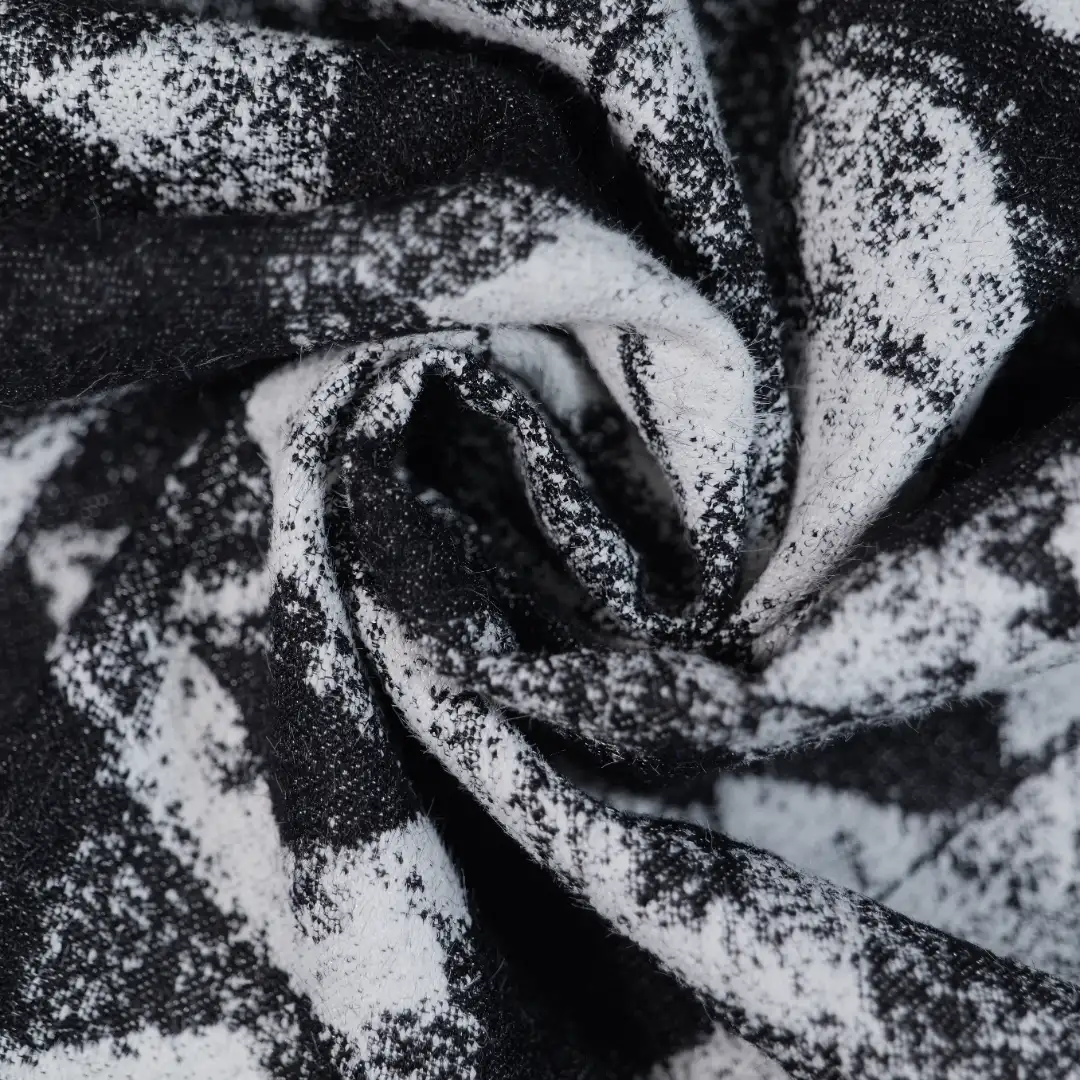 China Fabric for Skirt,Overcoat Chanel-Style Fabric Woolen Nylon Polyester black white color buy from China wholesaler bulk order at wholesale price free worldwide shipping Alibaba