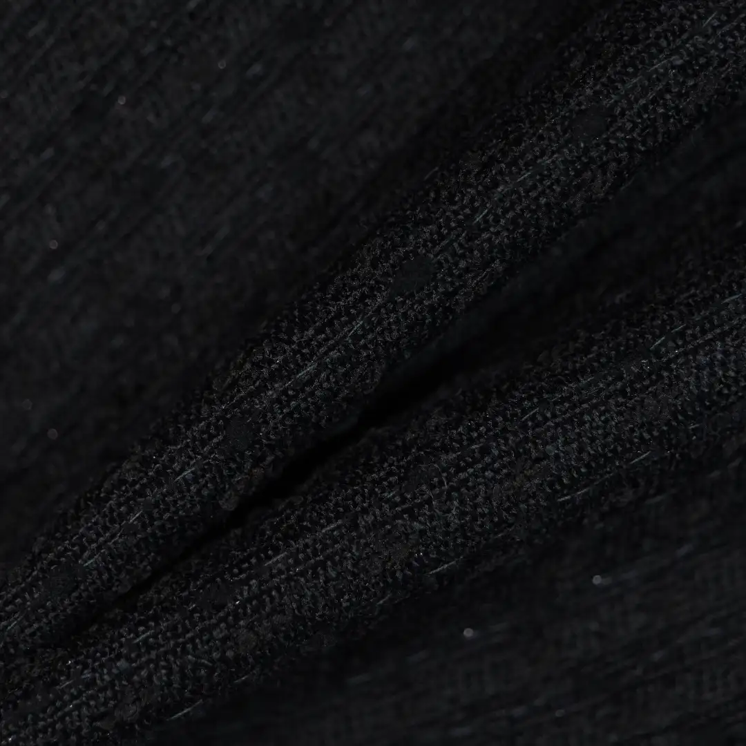 China Fabric for Skirt,Overcoat Chanel-Style Fabric Woolen Polyester Acrylic Wool Nylon black color buy from China wholesaler bulk order at wholesale price free worldwide shipping Alibaba