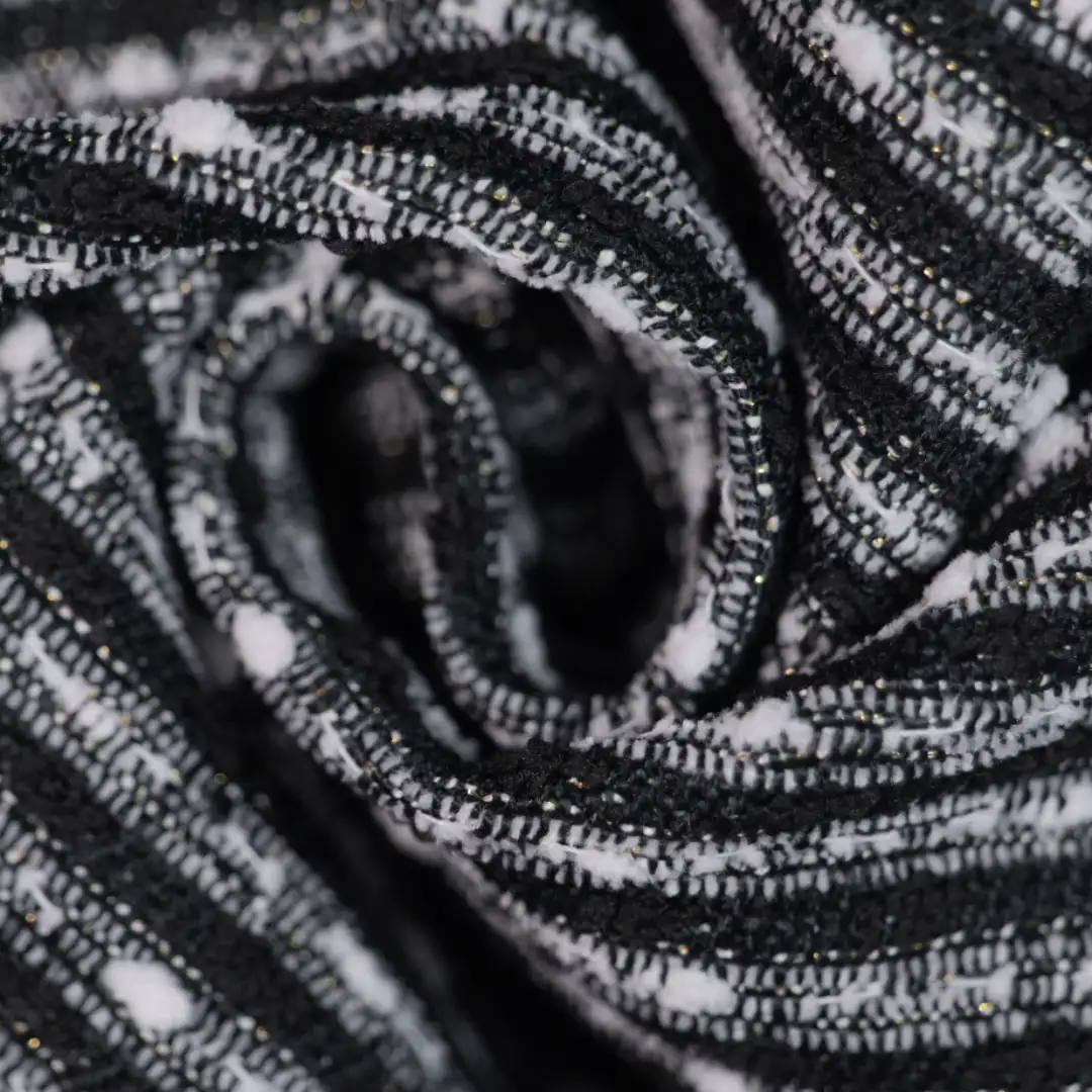 China Fabric for Trench Coat,Overcoat Chanel-Style Fabric Woolen Polyester Acrylic Wool Nylon black white color buy from China wholesaler bulk order at wholesale price free worldwide shipping Alibaba