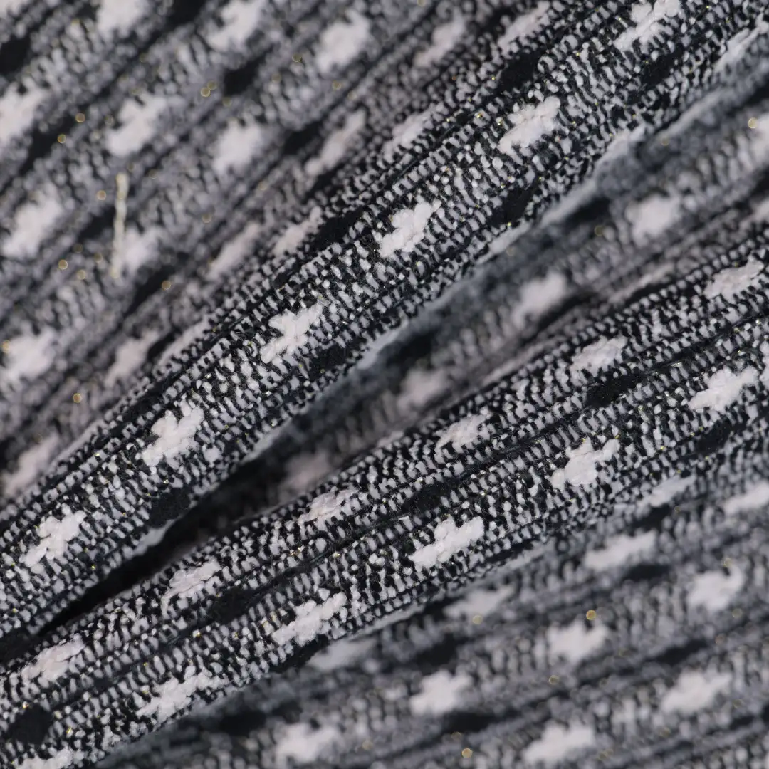 China Fabric for Skirt,Trench Coat Chanel-Style Fabric Woolen Polyester Acrylic Wool Nylon black color buy from China wholesaler bulk order at wholesale price free worldwide shipping Alibaba