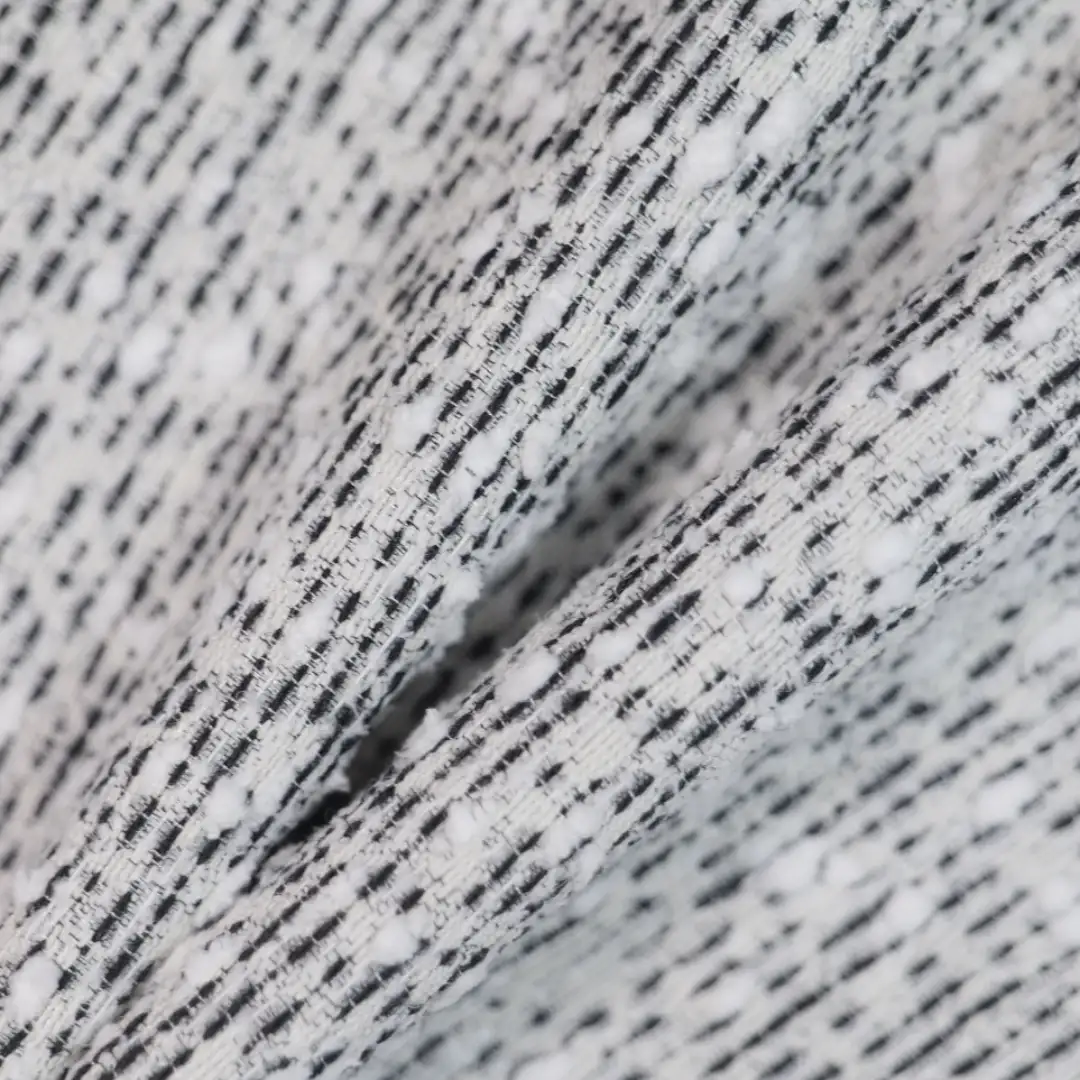 China Fabric for Jackets,Skirt Chanel-Style Fabric Woolen Acrylic Polyester Wool Nylon white black color buy from China wholesaler bulk order at wholesale price free worldwide shipping Alibaba