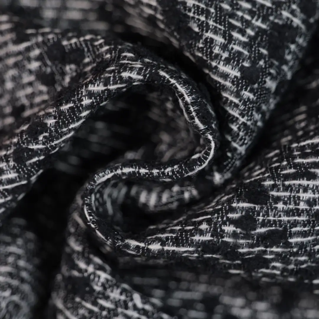 China Fabric for Jackets,Skirt Chanel-Style Fabric Woolen Acrylic Polyester Wool Nylon black color buy from China wholesaler bulk order at wholesale price free worldwide shipping Alibaba