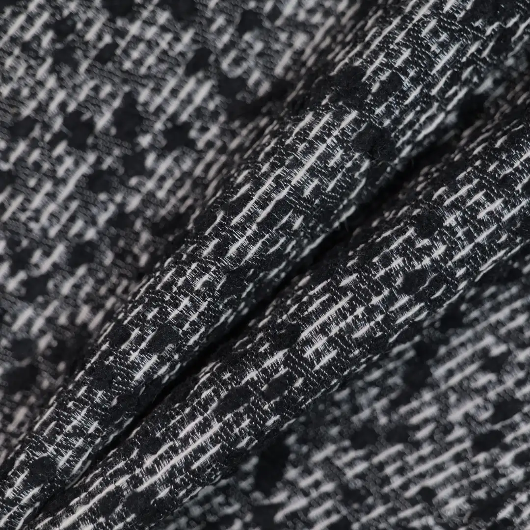 China Fabric for Jackets,Skirt Chanel-Style Fabric Woolen Acrylic Polyester Wool Nylon black color buy from China wholesaler bulk order at wholesale price free worldwide shipping Alibaba