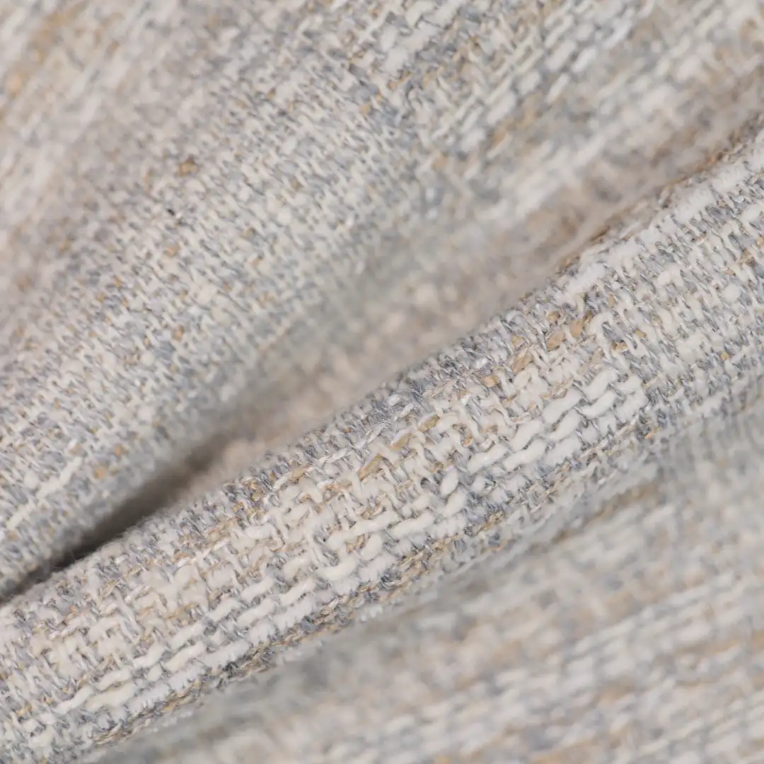 China Fabric for Jackets,Skirt Chanel-Style Fabric Woolen Polyester Rayon Linen grey color buy from China wholesaler bulk order at wholesale price free worldwide shipping Alibaba