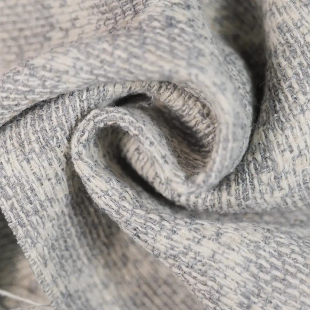 China Fabric for Jackets,Skirt Chanel-Style Fabric Woolen Polyester Linen grey color buy from China wholesaler bulk order at wholesale price free worldwide shipping Alibaba