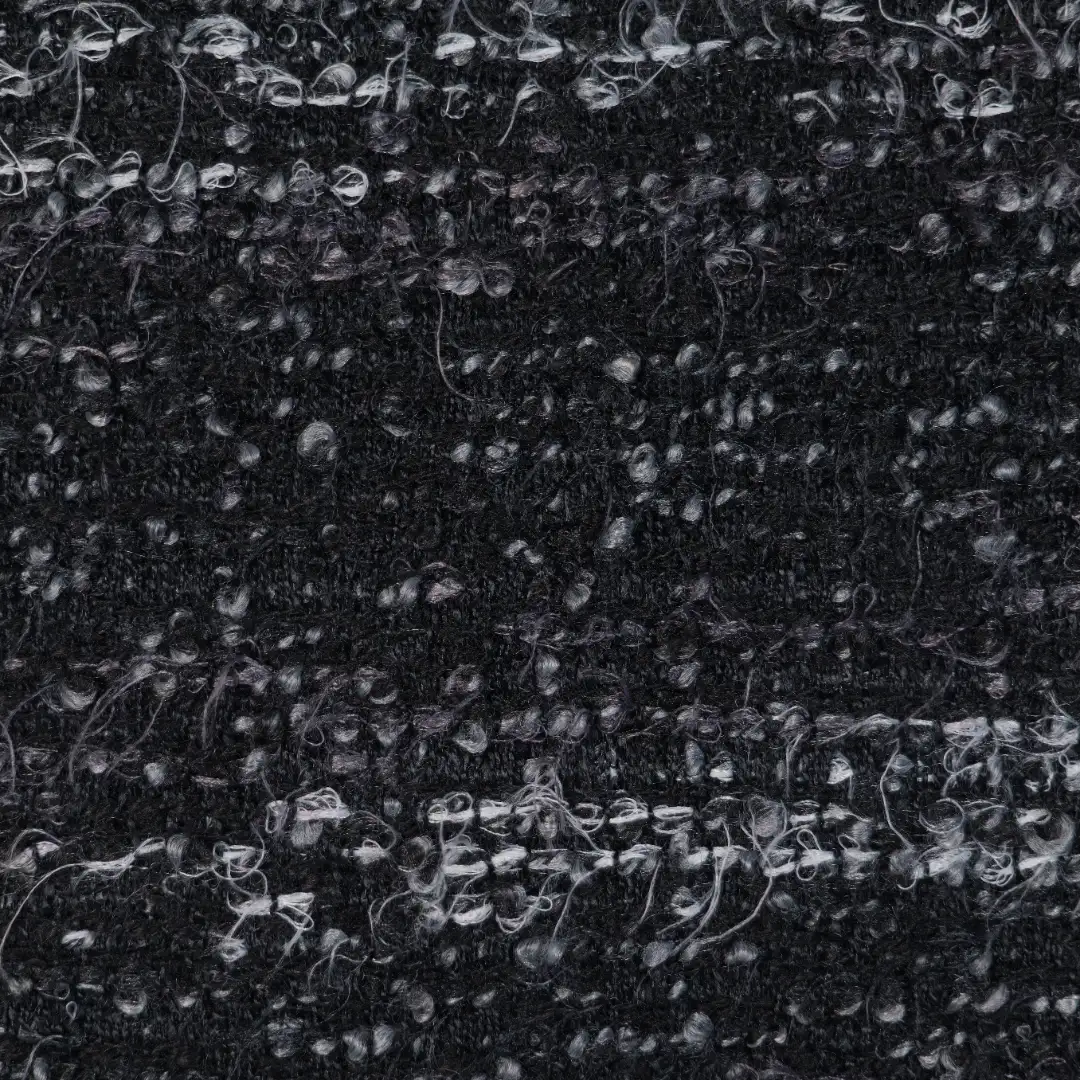 China Fabric for Jackets,Skirt Chanel-Style Fabric Woolen Polyester Acrylic Wool Nylon black color buy from China wholesaler bulk order at wholesale price free worldwide shipping Alibaba