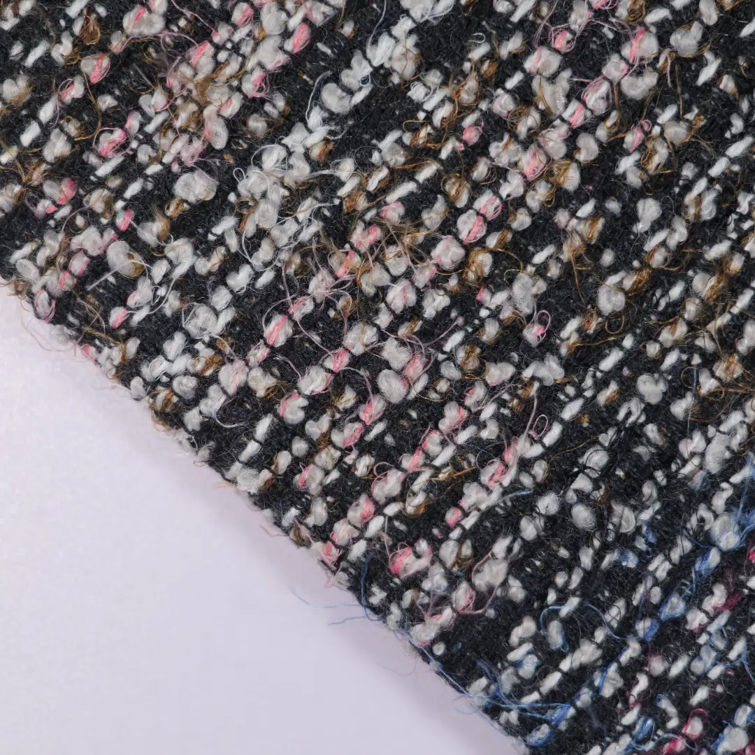 China Fabric for Jackets,Skirt Chanel-Style Fabric Woolen Polyester Acrylic Wool Nylon coloful color buy from China wholesaler bulk order at wholesale price free worldwide shipping Alibaba