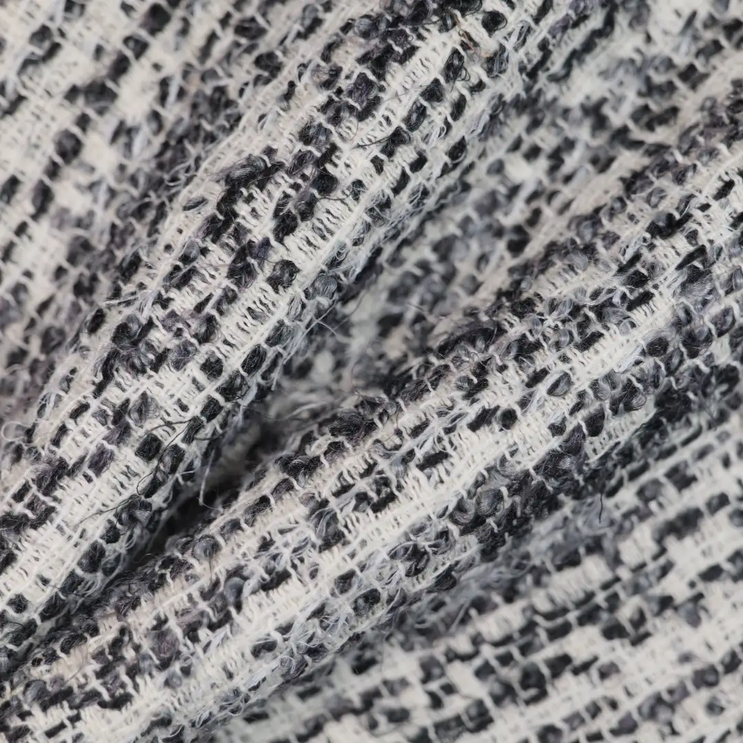 China Fabric for Jackets,Skirt Chanel-Style Fabric Woolen Polyester Acrylic Wool Nylon black color buy from China wholesaler bulk order at wholesale price free worldwide shipping Alibaba