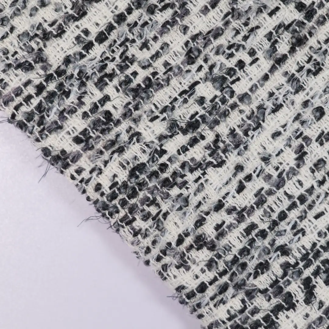 China Fabric for Jackets,Skirt Chanel-Style Fabric Woolen Polyester Acrylic Wool Nylon black color buy from China wholesaler bulk order at wholesale price free worldwide shipping Alibaba