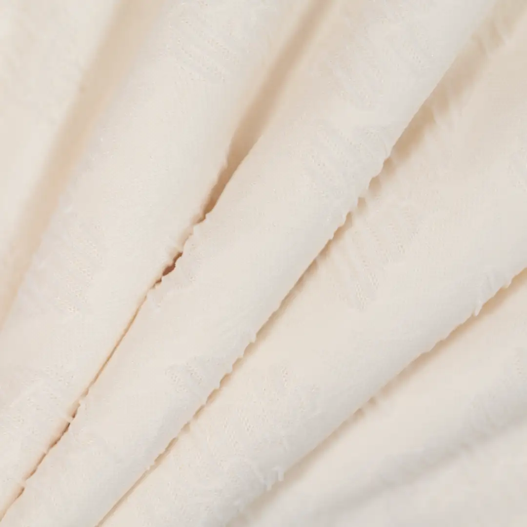 China Fabric for T-Shirt,Skirt Jacquard Knit Fabric Polyester Spandex rice color buy from China wholesaler bulk order at wholesale price free worldwide shipping Alibaba