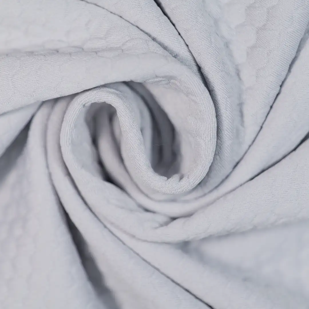 China Fabric for T-Shirt Jacquard Knit Fabric Polyester Spandex grey color buy from China wholesaler bulk order at wholesale price free worldwide shipping Alibaba