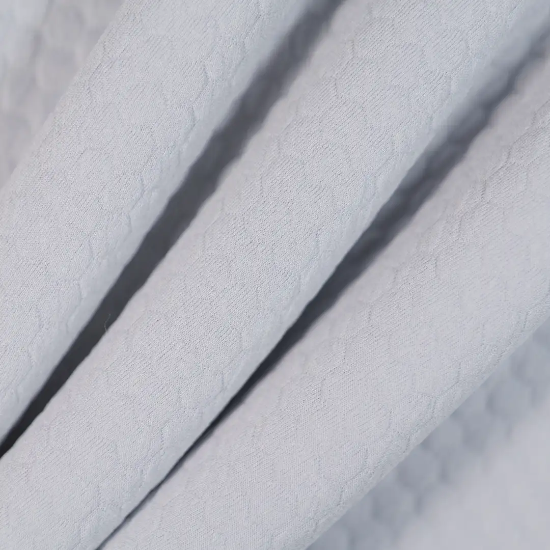 China Fabric for T-Shirt Jacquard Knit Fabric Polyester Spandex grey color buy from China wholesaler bulk order at wholesale price free worldwide shipping Alibaba