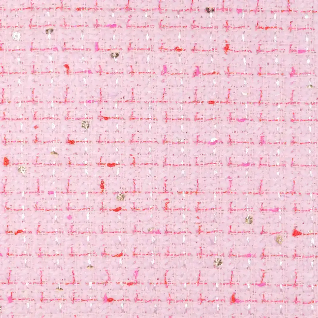 China Fabric for Jackets,Overcoat,Kids Doll Collar A-Line Short Coat Chanel-Style Fabric Woolen Polyester Chemical Fiber pink color buy from China wholesaler bulk order at wholesale price free worldwide shipping Alibaba