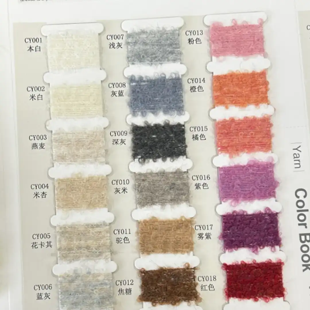 China Yarn for Open Cardigan (Sweater) Boucle Yarn Fancy Yarn Wool Polyamide Polyester Recycled Polyester Spandex 多色 color buy from China wholesaler bulk order at wholesale price free worldwide shipping Alibaba