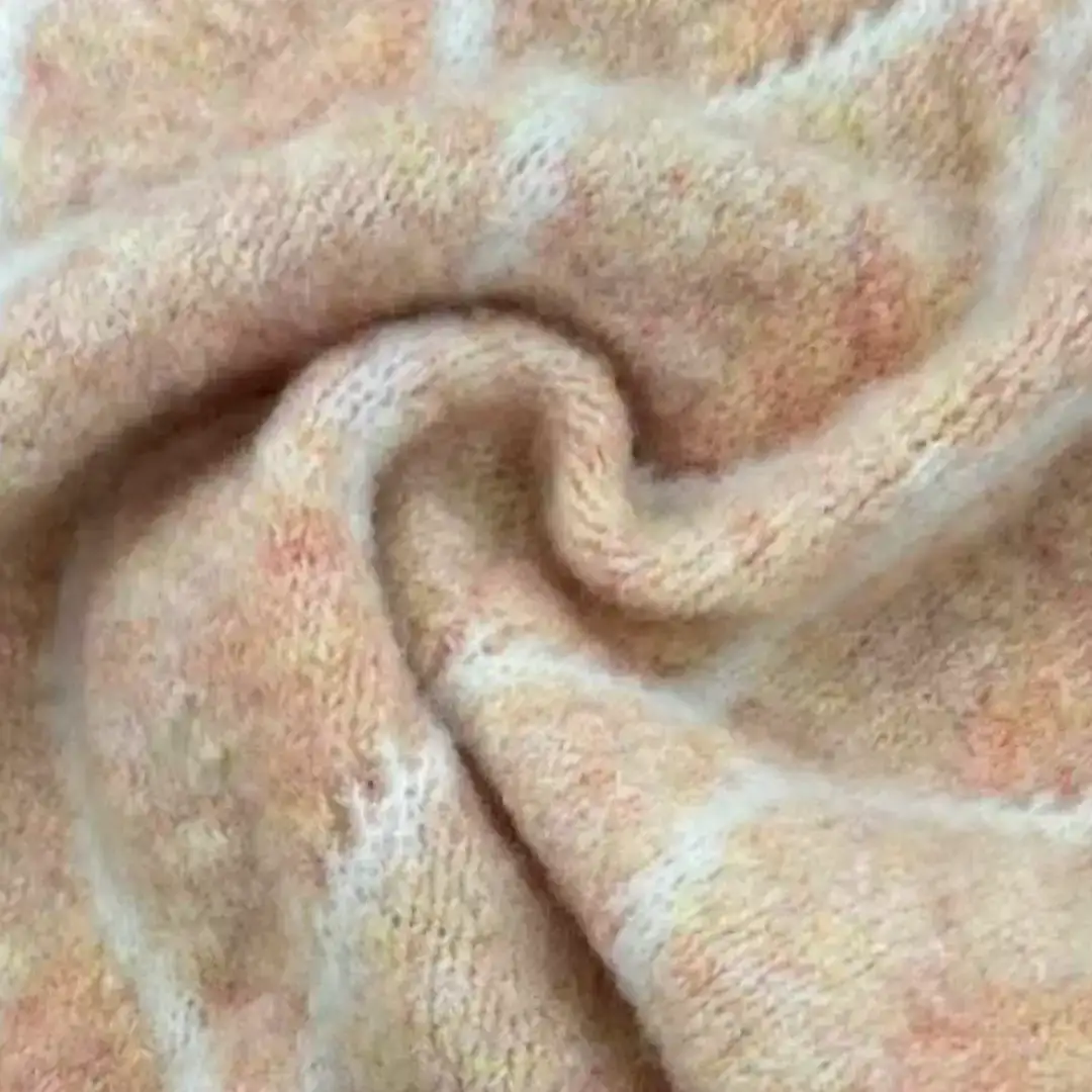China Yarn for Round Neck Pullover (Sweater),U-Neck Cardigan (Sweater),Kids V-Neck Cardigan (Sweater) Mossy Yarn Fancy Yarn Acrylic Spandex Polyester Yellow powder color buy from China wholesaler bulk order at wholesale price free worldwide shipping Alibaba