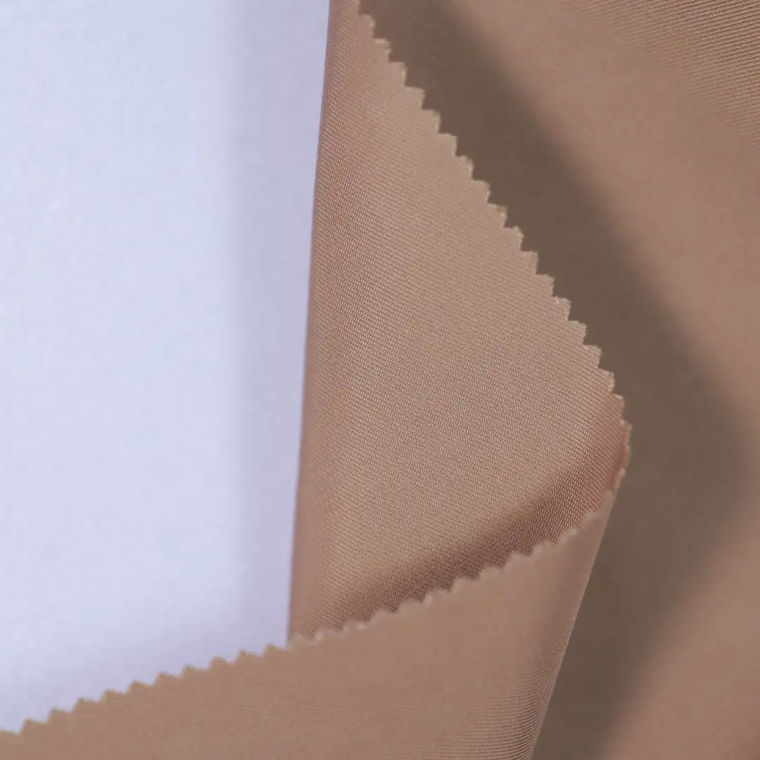 China Fabric for Blazer,Trench Coat TC Twill Woven Blended Fabric Polyester BCI Cotton brown color buy from China wholesaler bulk order at wholesale price free worldwide shipping Alibaba