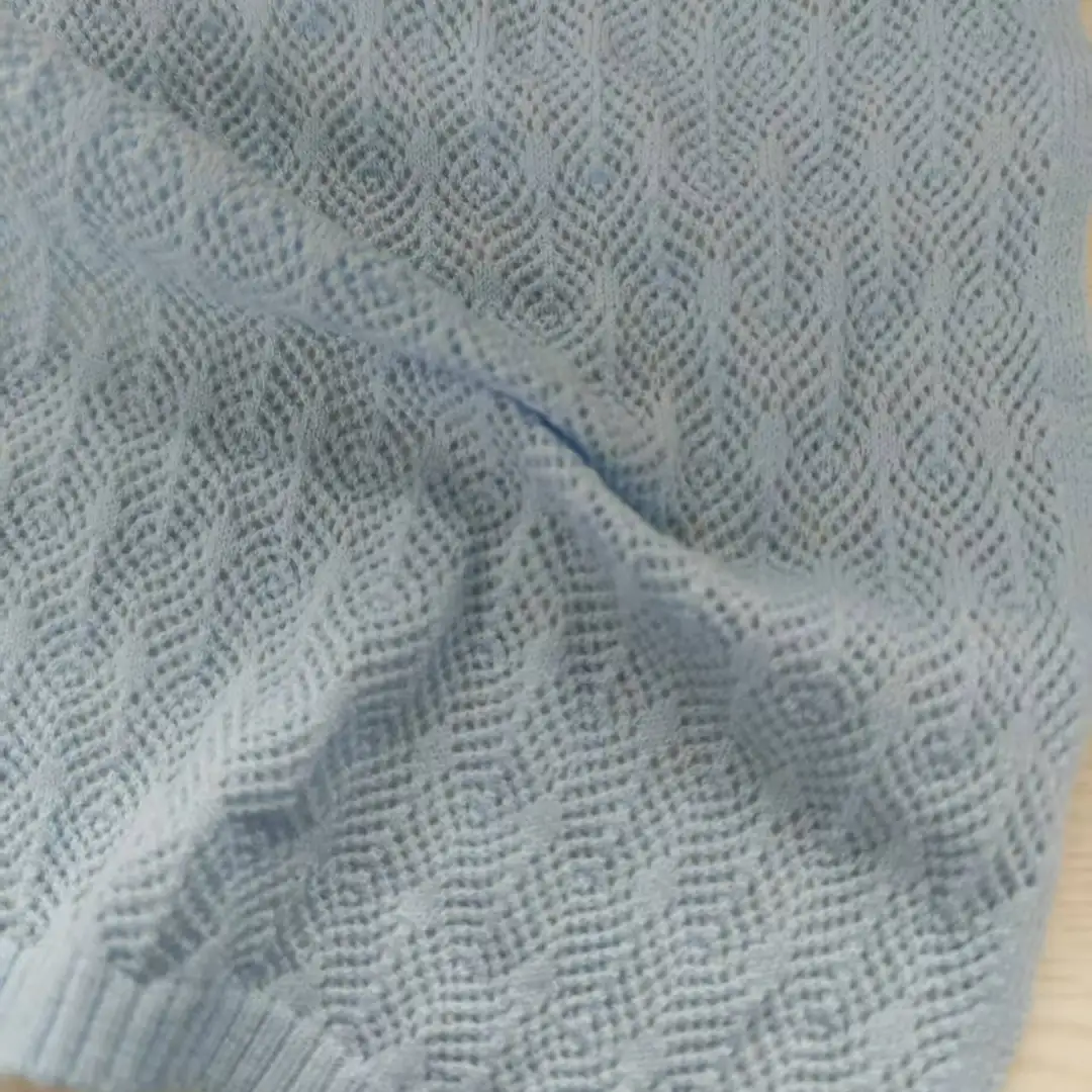 China Yarn for T-shirt (Sweater),Polo T-shirt (Sweater),Hoodie  (Sweater) Semi-Worsted Spun Regular Yarn BCI Cotton Recycled Polyester Nylon blue color buy from China wholesaler bulk order at wholesale price free worldwide shipping Alibaba