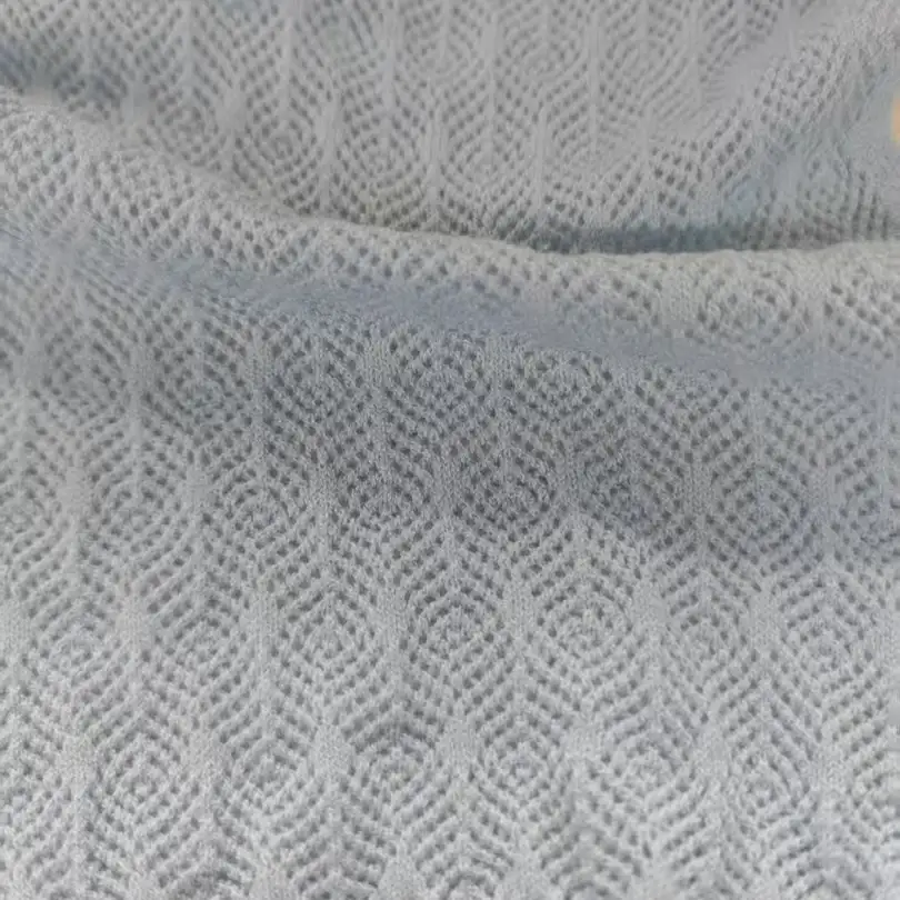 China Yarn for T-shirt (Sweater),Polo T-shirt (Sweater),Hoodie  (Sweater) Semi-Worsted Spun Regular Yarn BCI Cotton Recycled Polyester Nylon blue color buy from China wholesaler bulk order at wholesale price free worldwide shipping Alibaba