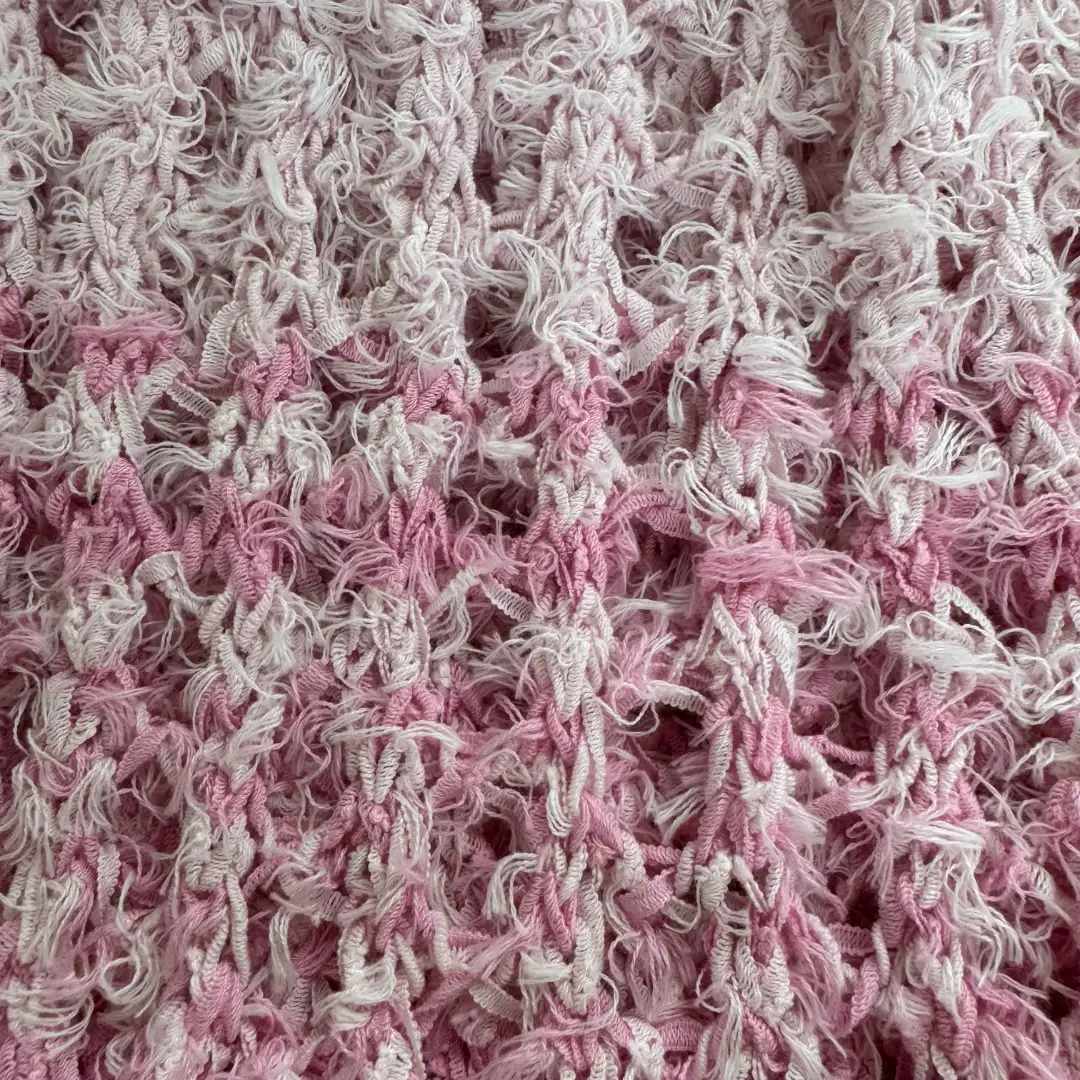 China Yarn for Ladies Vest (Sweater),Open Cardigan (Sweater),Full-Zipper Cardigan (Sweater),Crop Top Pullover (Sweater),Tie-Front Top (Sweater) Flat Tape Yarn Fancy Yarn BCI Cotton Nylon pink color buy from China wholesaler bulk order at wholesale price free worldwide shipping Alibaba