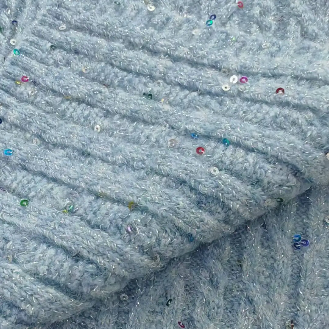 China Yarn for Full-Zipper Cardigan (Sweater),Half-Zipper Cardigan (Sweater),Shirt Half Sleeve Button (Sweater) Mossy Yarn Fancy Yarn Recycled Polyester Recycled Nylon Recycled Acrylic RWS Wool Lurex Spandex Blue color buy from China wholesaler bulk order at wholesale price free worldwide shipping Alibaba
