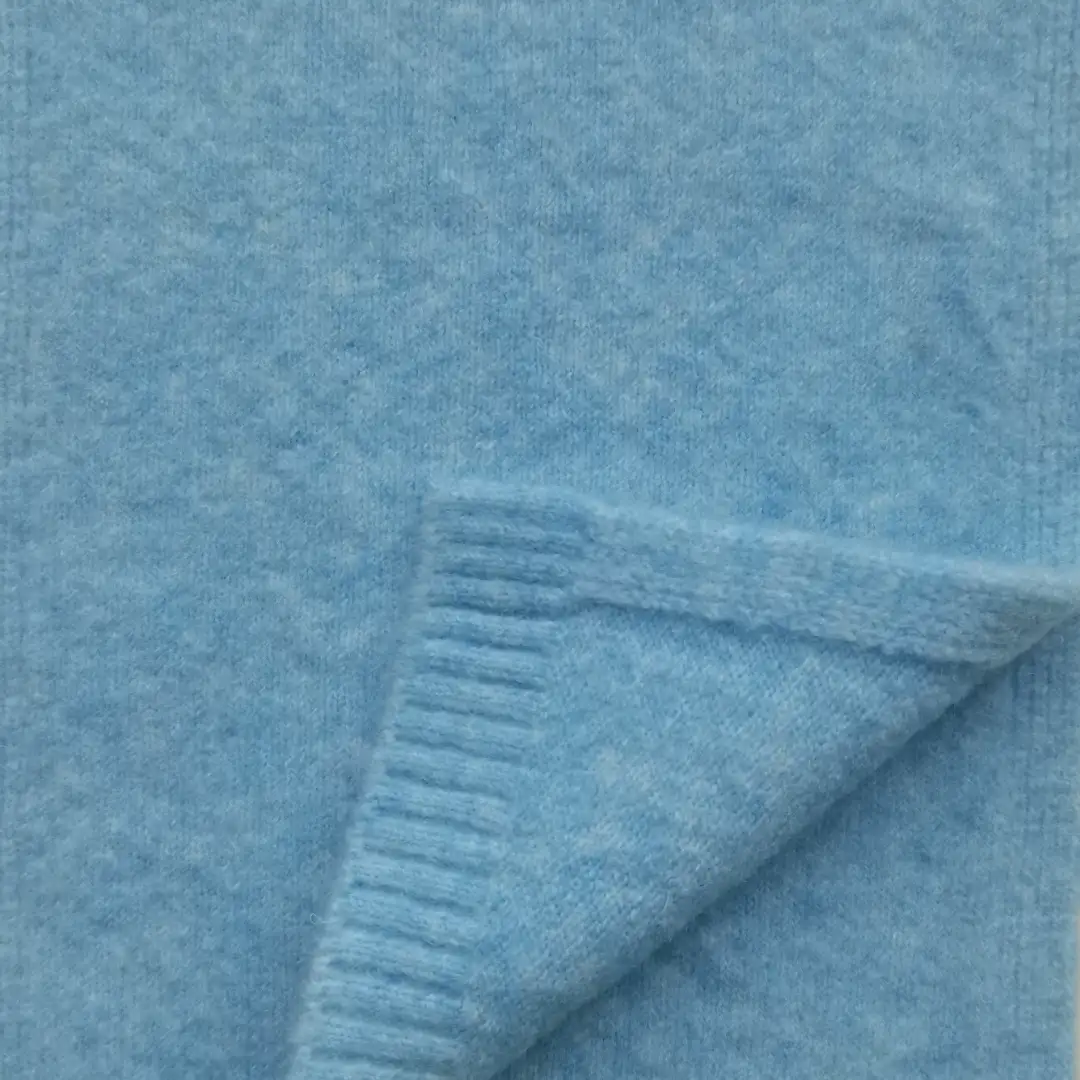 China Yarn for Ladies Vest (Sweater),Open Cardigan (Sweater),Knitted Jacket (Sweater),Round Neck Pullover (Sweater),Crew Neck Pullover (Sweater),Kids Crew-Neck Cardigan (Sweater) Mossy Yarn Fancy Yarn Polyester Wool Spandex celeste chiaro color buy from China wholesaler bulk order at wholesale price free worldwide shipping Alibaba