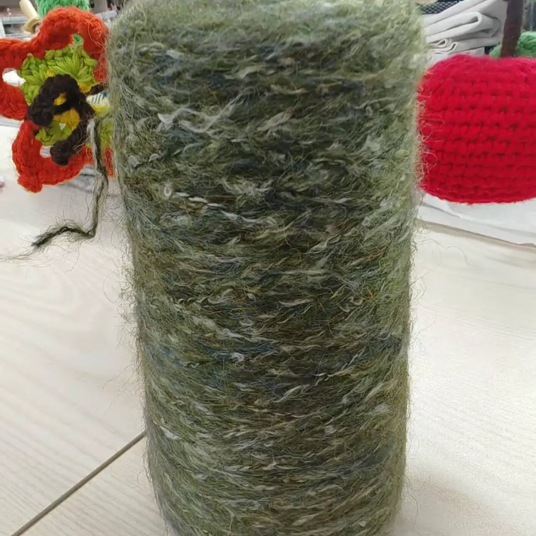 China Yarn for Open Cardigan (Sweater),Full-Zipper Cardigan (Sweater),Half-Zipper Cardigan (Sweater),Shirt Long Sleeve Button (Sweater) Mossy Yarn Fancy Yarn Polyester Acrylic Cotton Wool Recycled Polyester Spandex green color buy from China wholesaler bulk order at wholesale price free worldwide shipping Alibaba