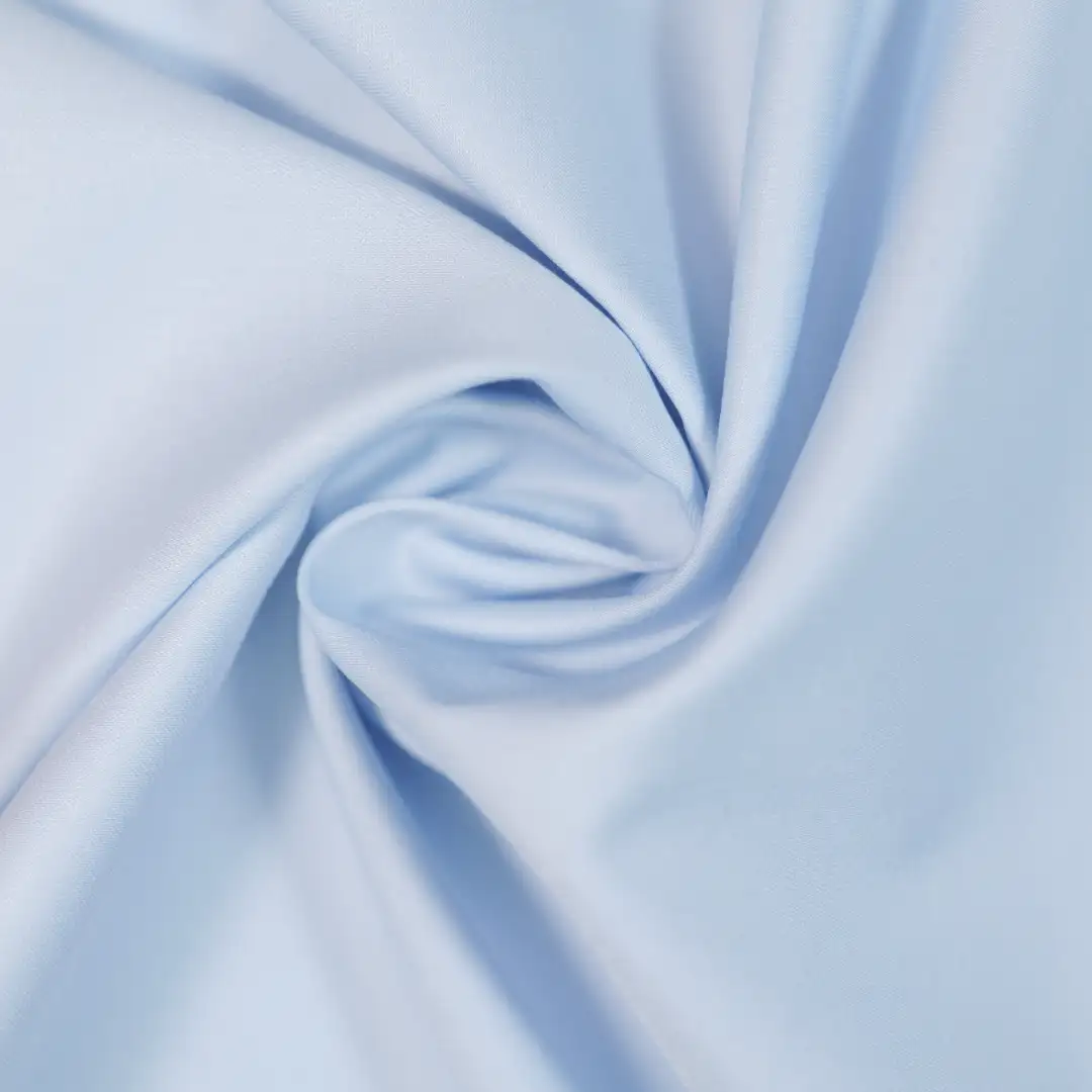 China Fabric for Shirt,Skirt Poplin Woven Blended Fabric Bamboo Microfiber Polyester Spandex blue color buy from China wholesaler bulk order at wholesale price free worldwide shipping Alibaba