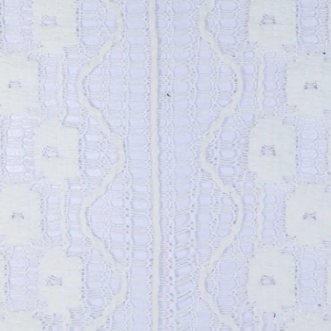 China Fabric for T-Shirt,Polo Shirt,Skirt Lace Knit Fabric Polyester Cotton Milky white color buy from China wholesaler bulk order at wholesale price free worldwide shipping Alibaba