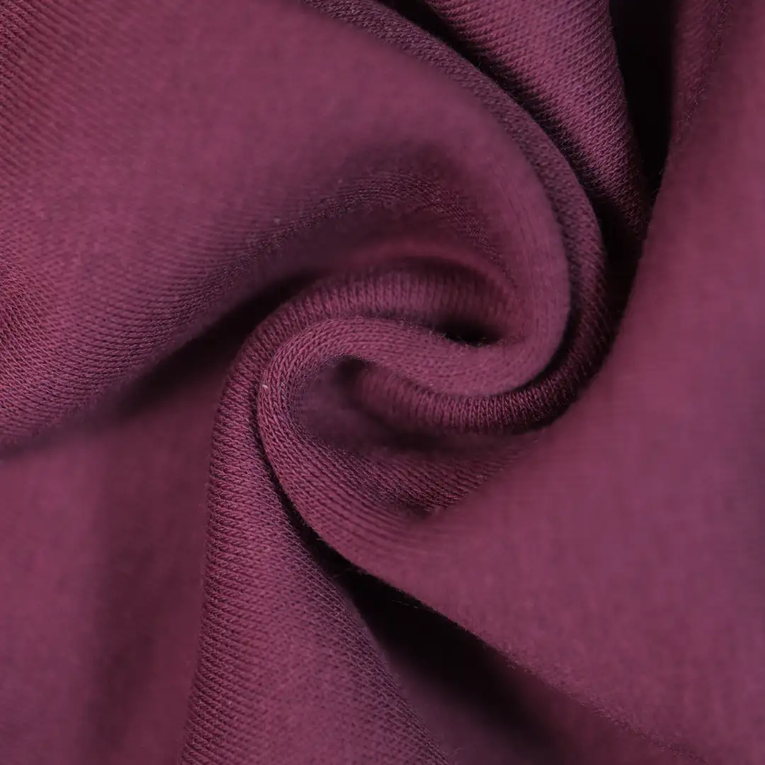 China Fabric for Hoodie Fleece Knit Fabric Cotton Polyester Dark red color buy from China wholesaler bulk order at wholesale price free worldwide shipping Alibaba