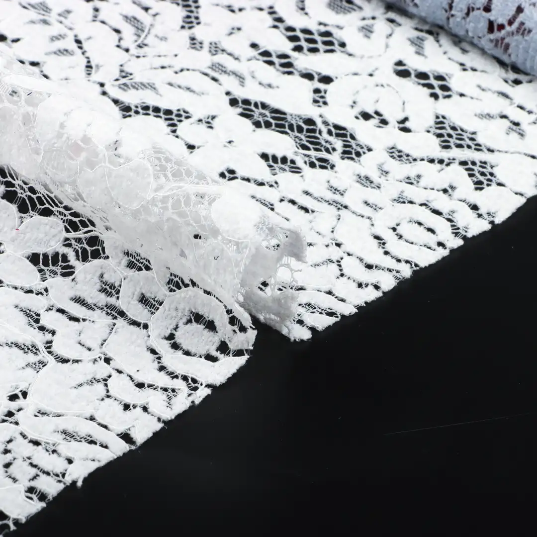 China Fabric for Tank Top,Crop Top,Lingerie,Skirt Lace Knit Fabric Polyester Nylon white、black、date red、red and royalblue、royalblue、army green、navy、dusty pink、apricot color buy from China wholesaler bulk order at wholesale price free worldwide shipping Alibaba