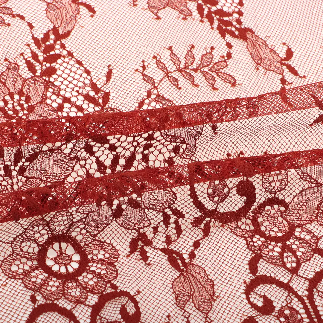China Fabric for Tank Top,Crop Top,Lingerie,Skirt Lace Knit Fabric Nylon white、black、dark red、reddish brown color buy from China wholesaler bulk order at wholesale price free worldwide shipping Alibaba