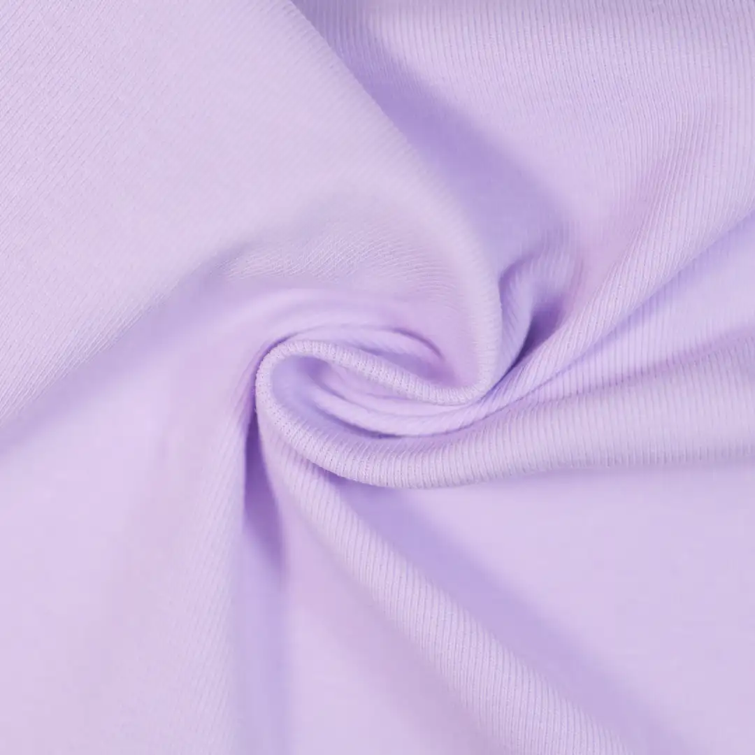 China Fabric for T-Shirt,Polo Shirt Rib Knit Fabric Cotton Spandex purple color buy from China wholesaler bulk order at wholesale price free worldwide shipping Alibaba