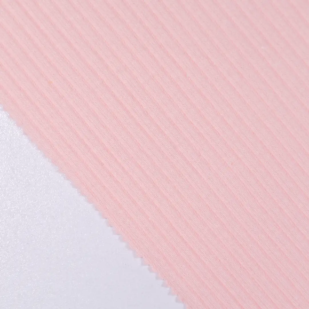 China Fabric for T-Shirt,Polo Shirt Rib Knit Fabric Cotton Spandex pink color buy from China wholesaler bulk order at wholesale price free worldwide shipping Alibaba