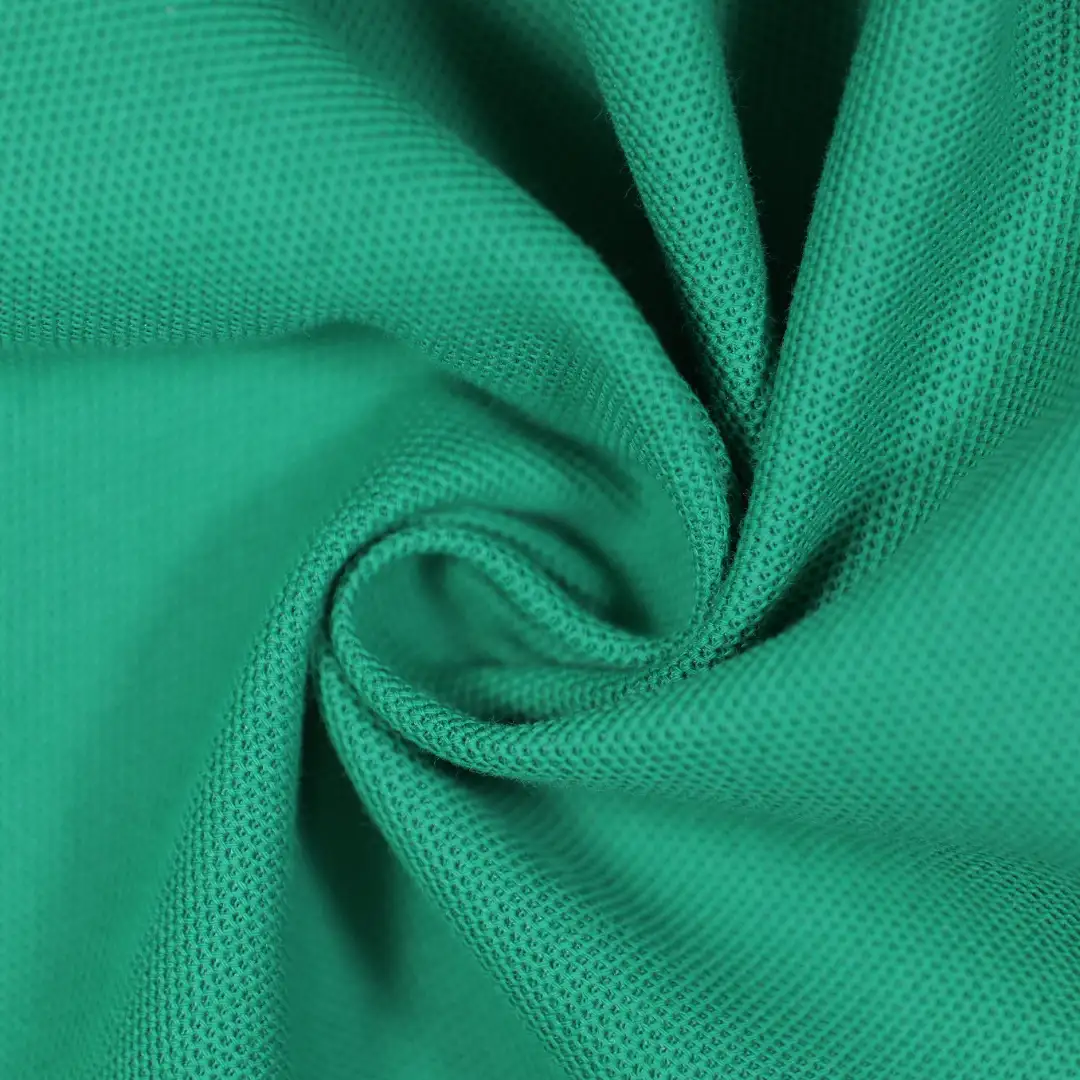 China Fabric for T-Shirt,Polo Shirt Pique Knit Fabric Cotton Polyester blue color buy from China wholesaler bulk order at wholesale price free worldwide shipping Alibaba